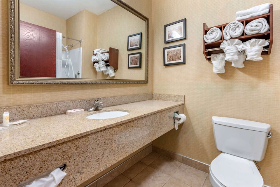 Suite, Non Smoking | Bathroom | Combined shower/tub, free toiletries, hair dryer, towels