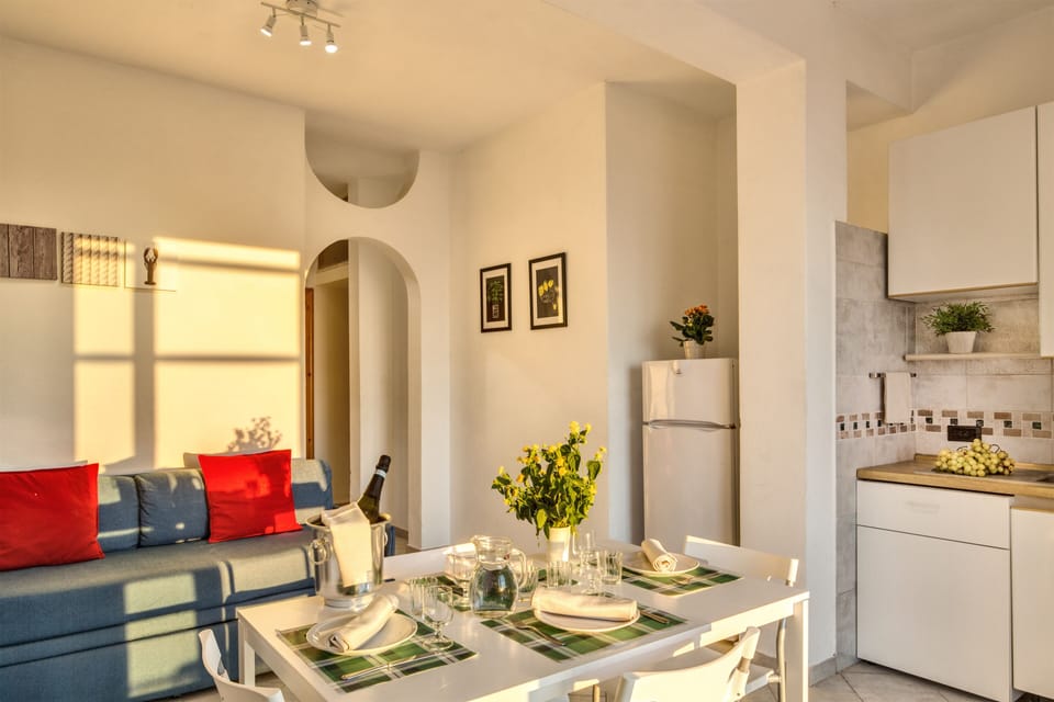 Standard Apartment, 2 Bedrooms, Balcony, Sea View | Private kitchen | Fridge, espresso maker, coffee/tea maker, electric kettle