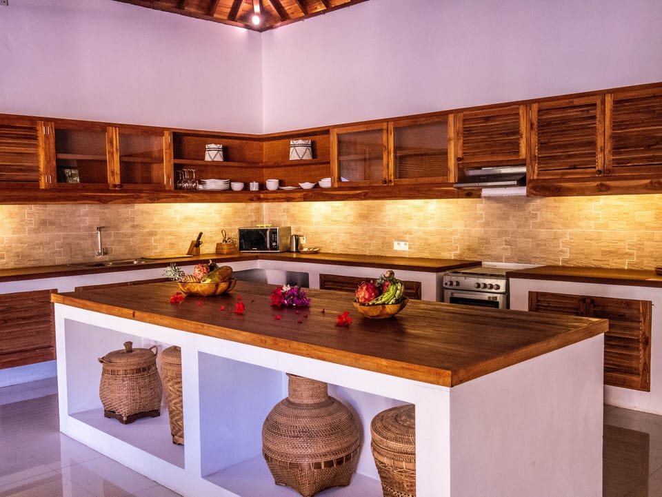 Executive Villa, 3 Bedrooms, Private Pool | Private kitchen | Coffee/tea maker, mini-fridge, microwave, electric kettle