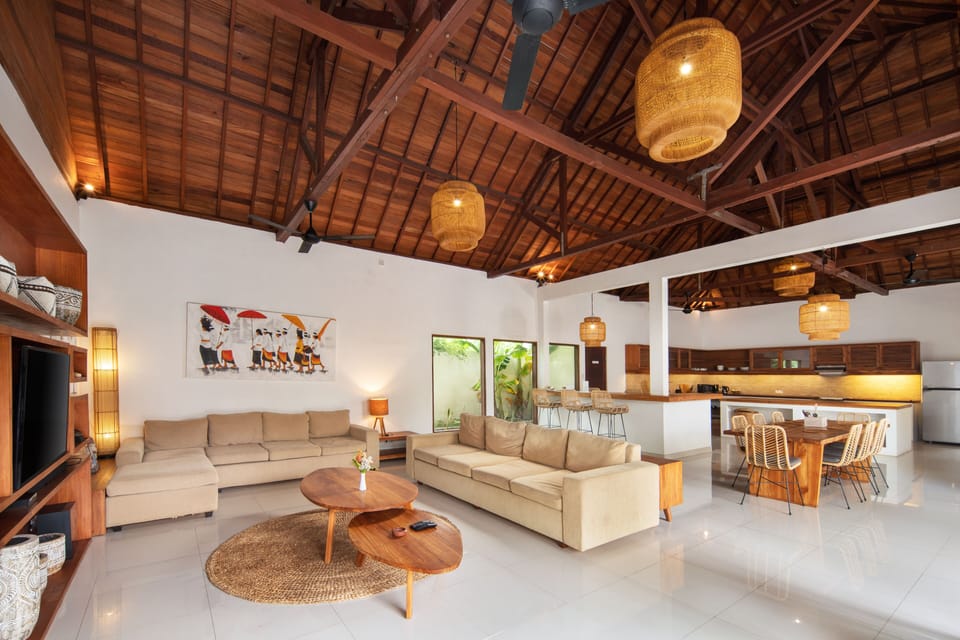 Executive Villa, 3 Bedrooms, Private Pool | Living area | 40-inch LED TV with cable channels, TV