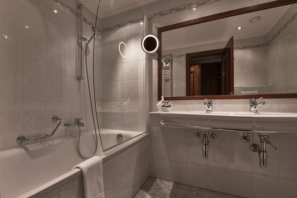 Free toiletries, hair dryer, bathrobes, slippers