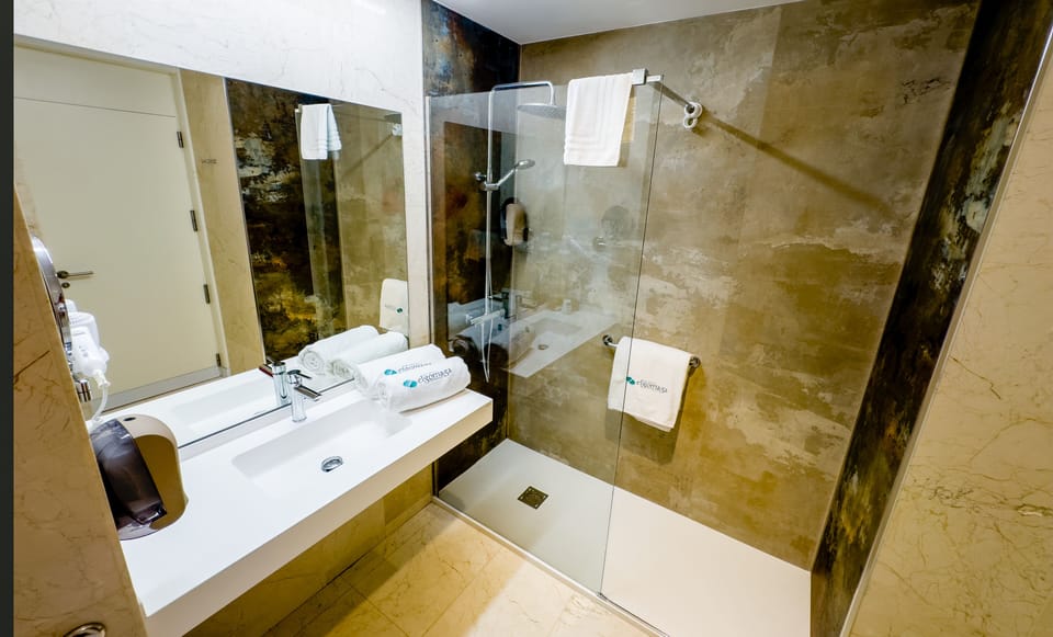 Free toiletries, hair dryer, bathrobes, bidet