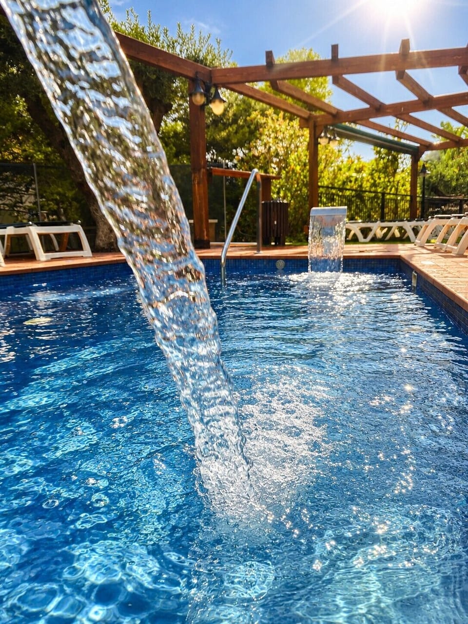 Pool waterfall