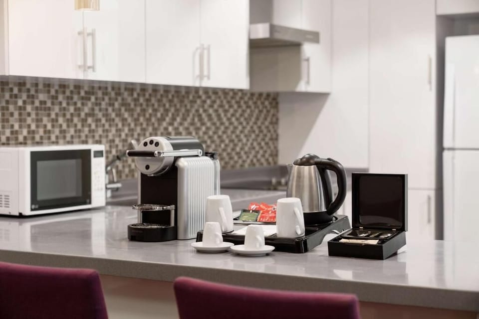 Luxury Apartment, 3 Bedrooms with Maid Room | Private kitchen | Fridge, microwave, espresso maker, electric kettle