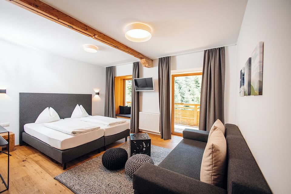Premium Quadruple Room, Mountain View | Hypo-allergenic bedding, in-room safe, desk, free WiFi