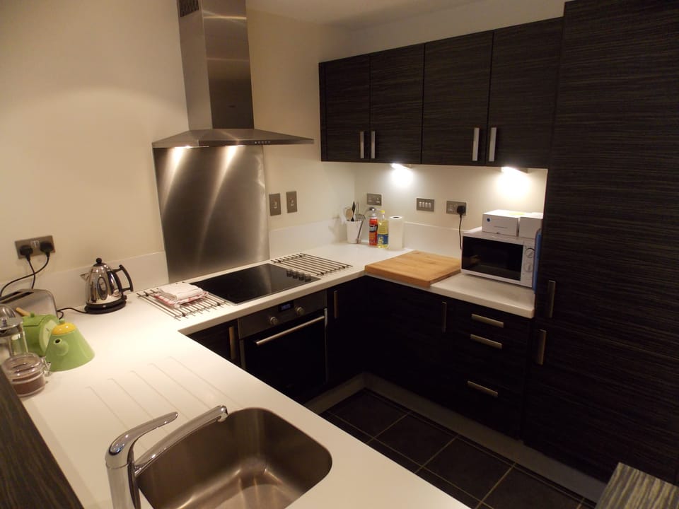 Apartment, 1 Bedroom (New Town) | Private kitchen | Coffee/tea maker, full-size fridge, microwave, oven