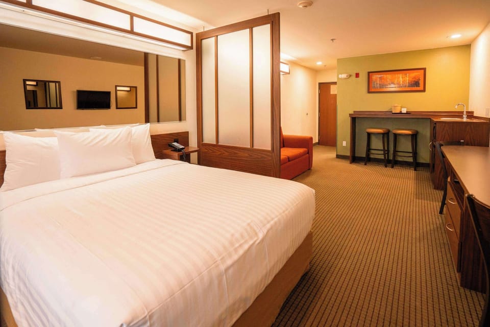 Suite, 1 Queen Bed | In-room safe, desk, iron/ironing board, free cribs/infant beds