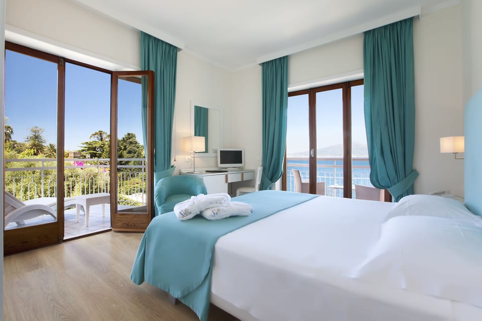 Panoramic Double Room, 1 Double Bed, Balcony, Sea View | Premium bedding, down comforters, minibar, in-room safe