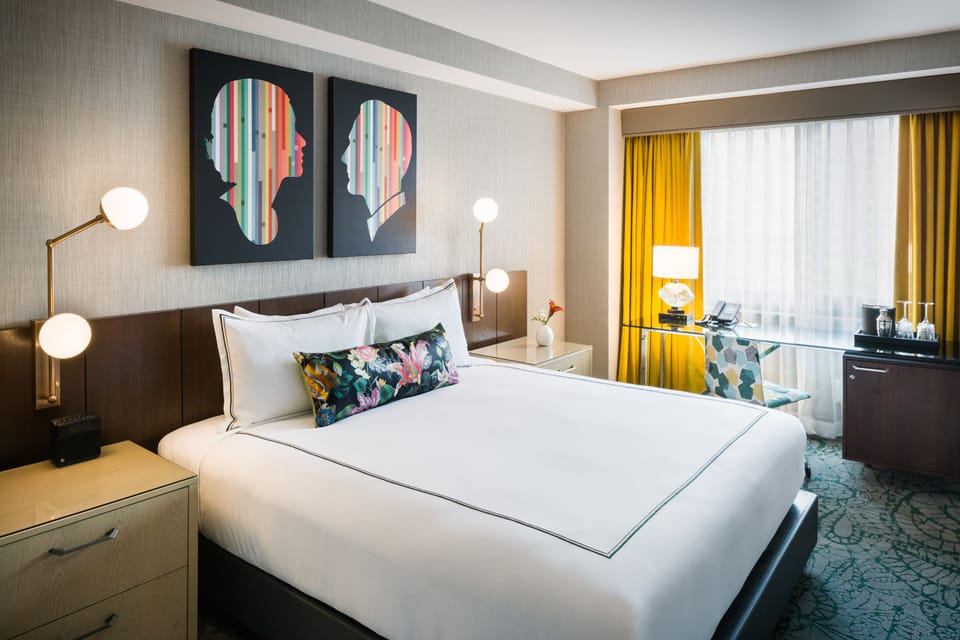 Premium bedding, down comforters, in-room safe, desk