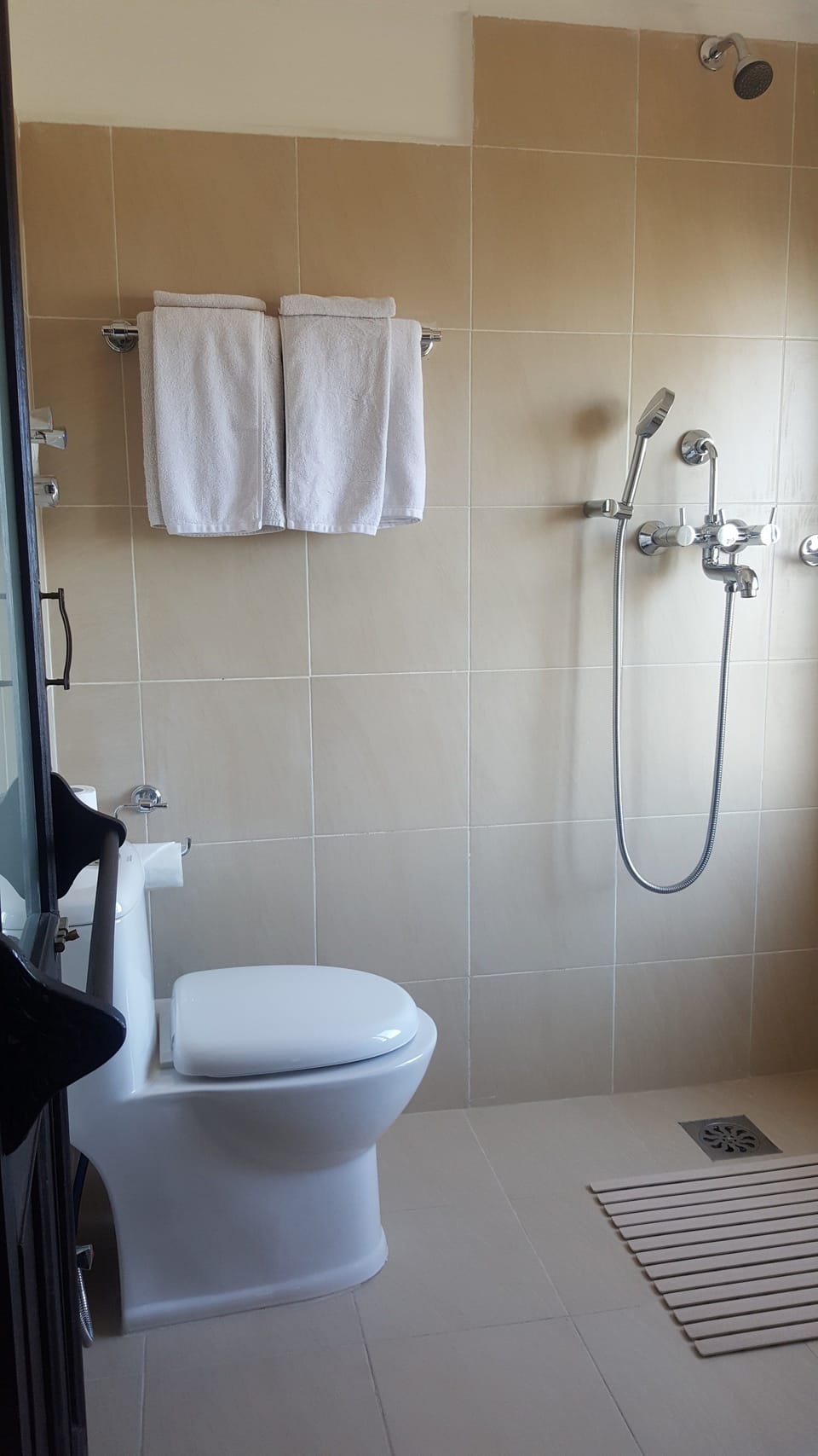 Free toiletries, hair dryer, slippers, towels
