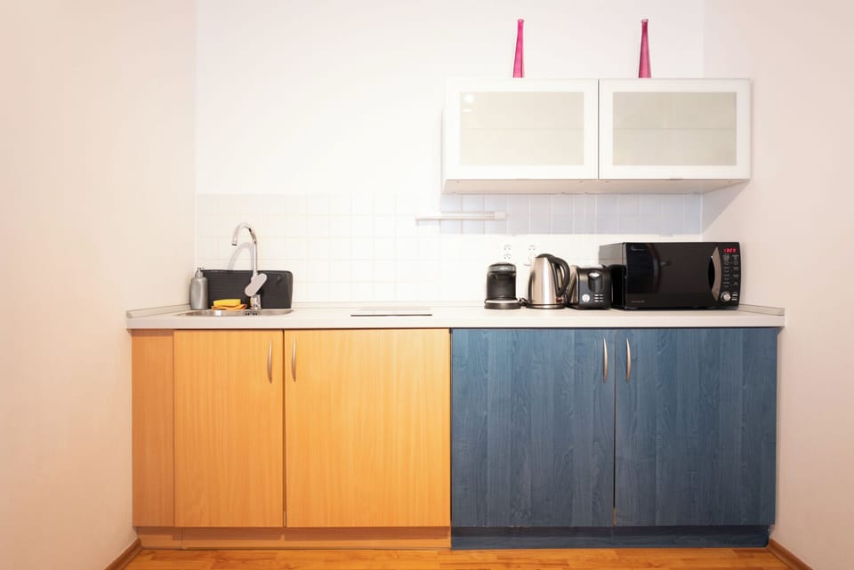 Exclusive Apartment, 1 Bedroom, Terrace, Poolside (Kitchen) | Private kitchen | Mini-fridge