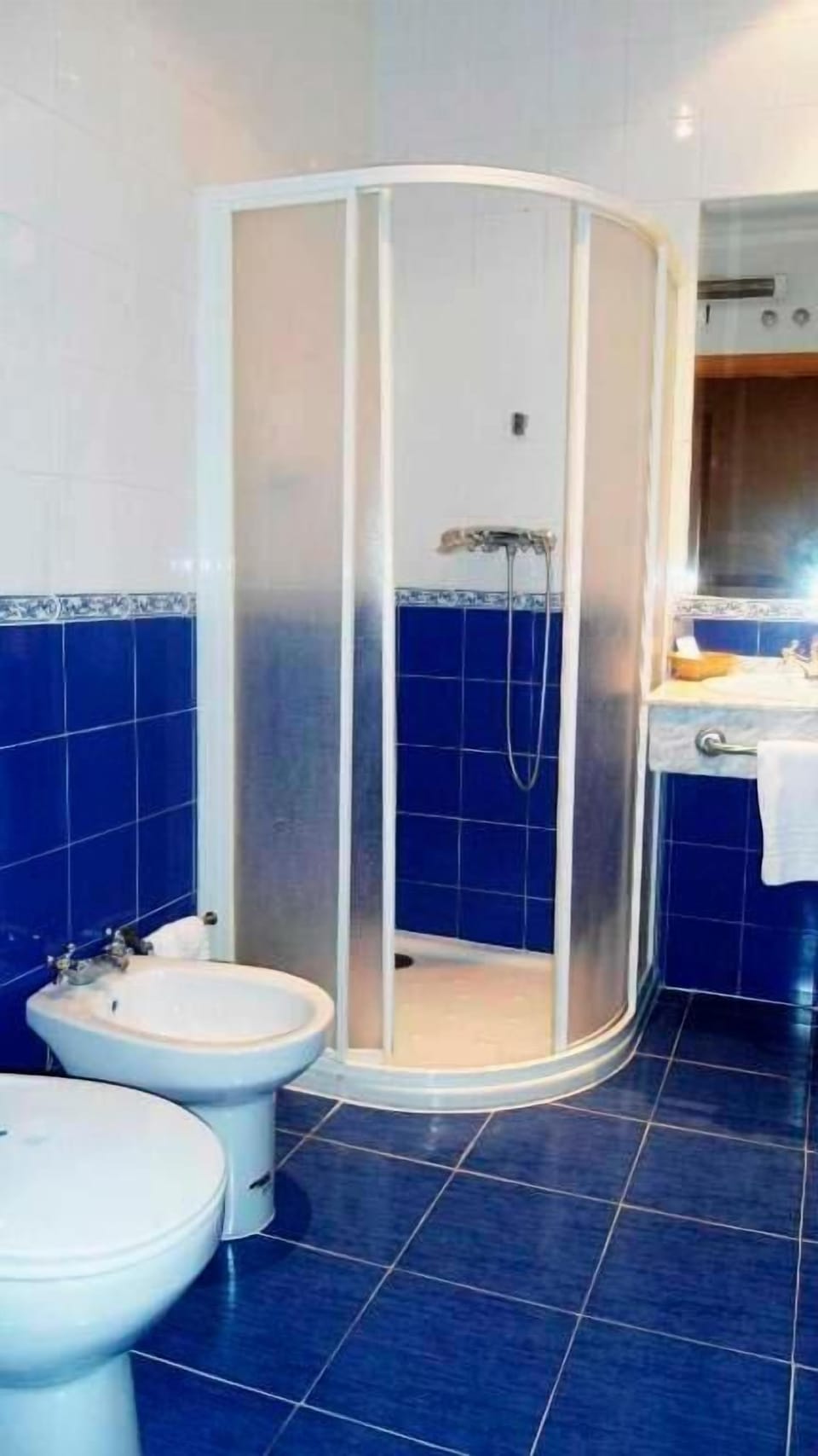 Shower, free toiletries, hair dryer, bidet