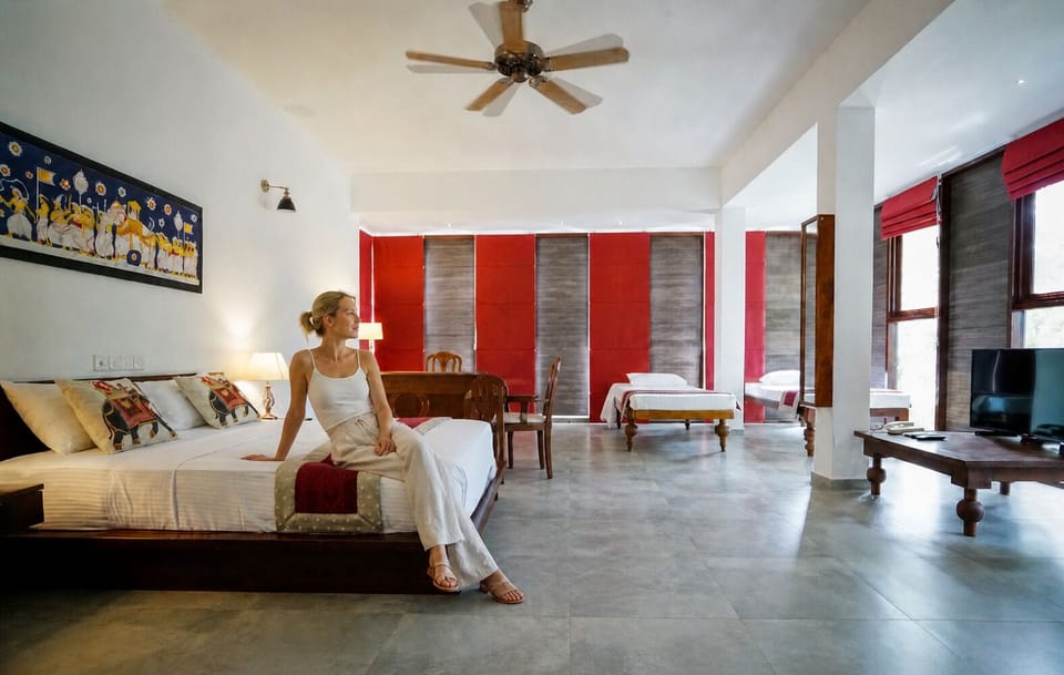 The Signature Suite, 1 King Bed, 3 single Beds, Non Smoking, Mountain View | In-room safe, individually decorated, individually furnished, desk
