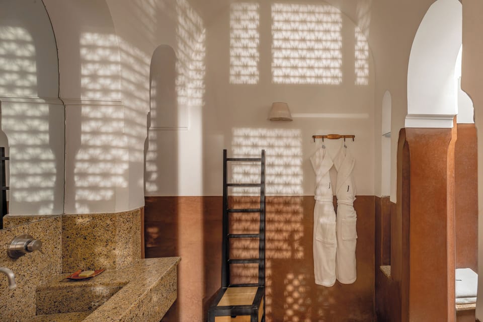 Deluxe Double Room (Hima) | Bathroom | Shower, designer toiletries, hair dryer, bathrobes