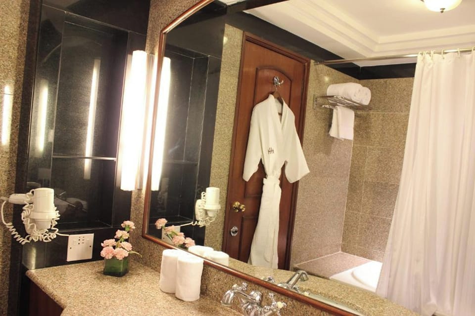 Executive Room | Bathroom | Free toiletries, hair dryer, bathrobes, bidet