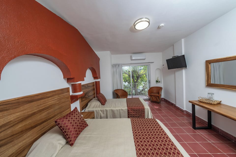 Traditional 2 single beds with balcony city view | Individually furnished, desk, free WiFi, bed sheets