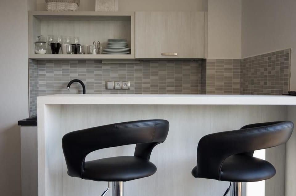 Deluxe Studio, Kitchenette (A - with Terrace) | Private kitchenette | Fridge, stovetop, coffee/tea maker, electric kettle