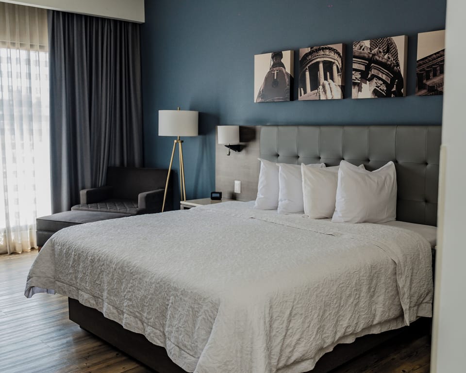 Room, 1 King Bed, Accessible, Non Smoking (Roll-in Shower) | Premium bedding, in-room safe, soundproofing, free WiFi