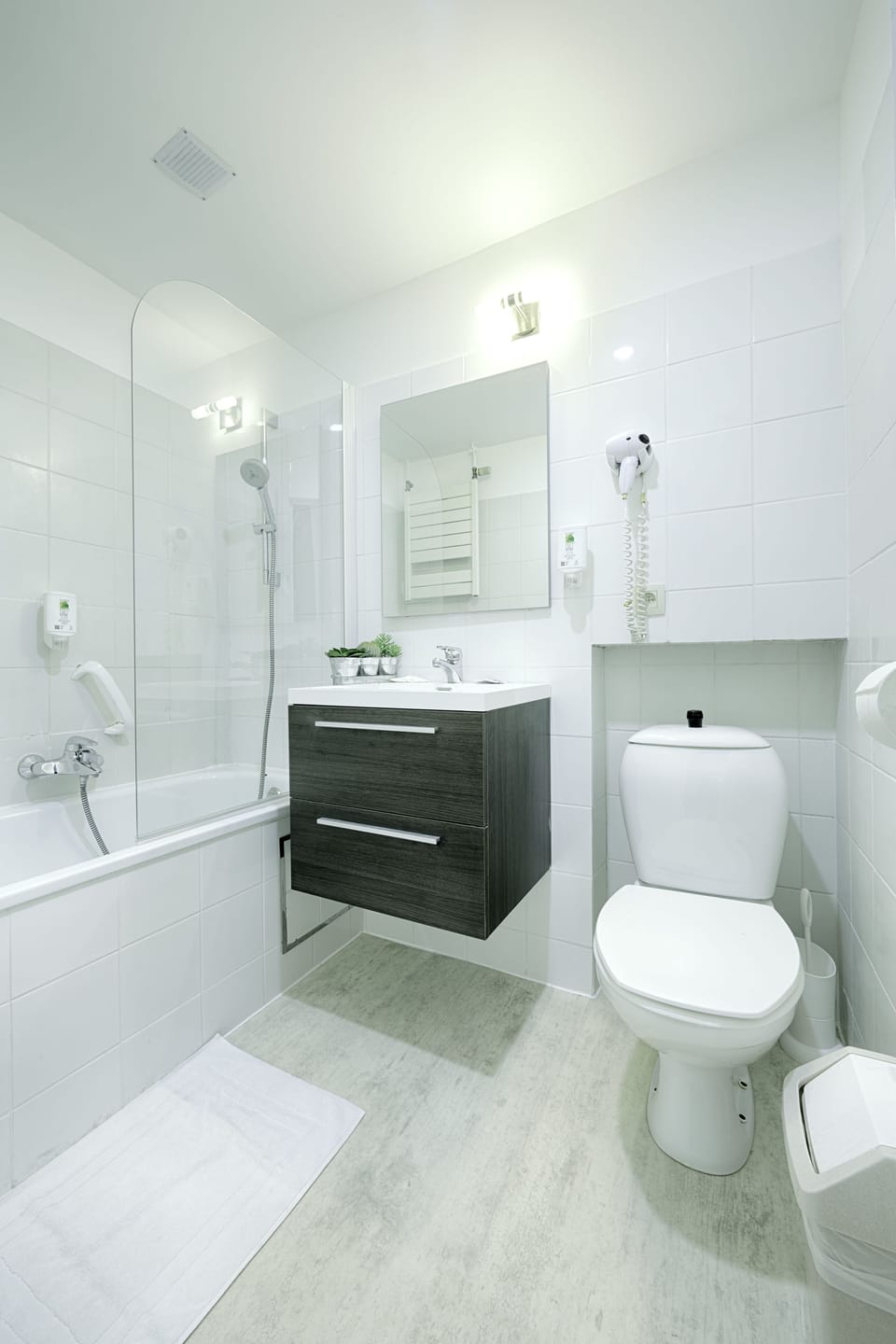 Free toiletries, hair dryer, towels