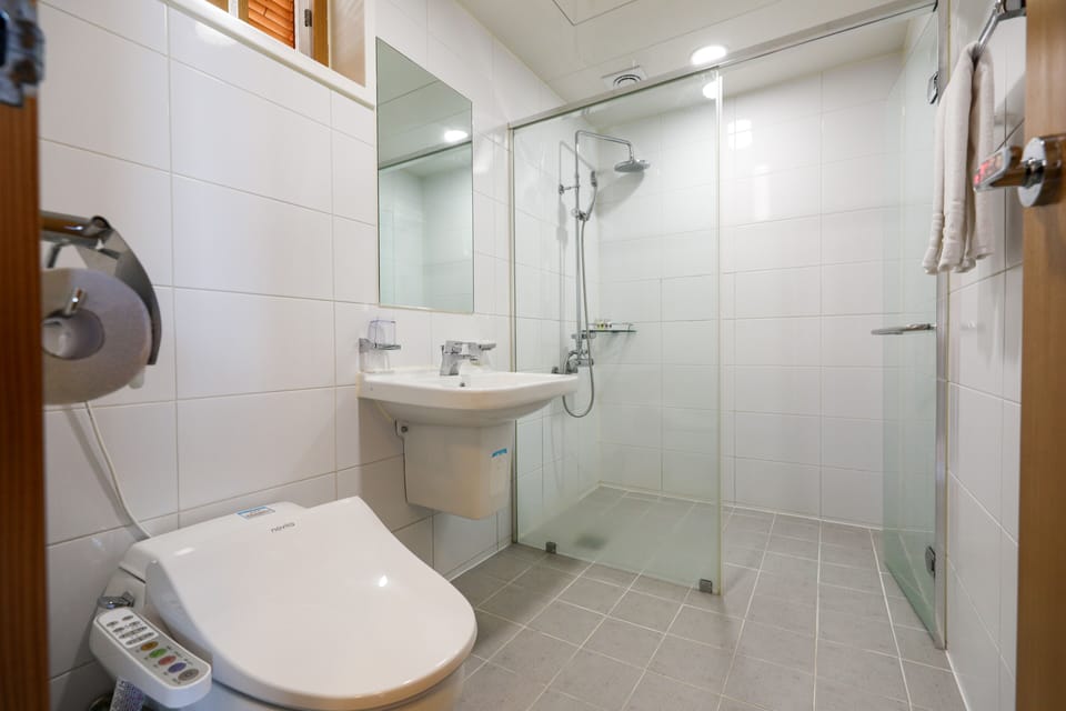 Deluxe Double Room, 1 Double Bed | Bathroom | Shower, free toiletries, hair dryer, bidet