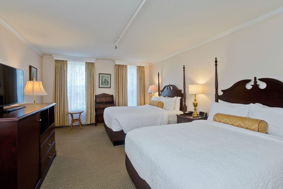 Room, 2 Double Beds | Hypo-allergenic bedding, in-room safe, desk, laptop workspace
