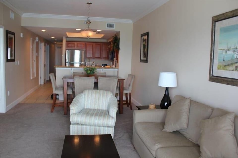 Condo, 2 Bedrooms, Balcony, Beachfront | Living area | Flat-screen TV, DVD player