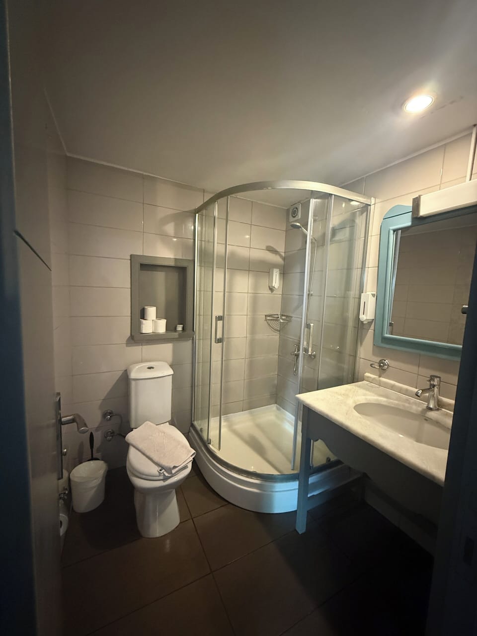 Free toiletries, hair dryer, slippers, towels