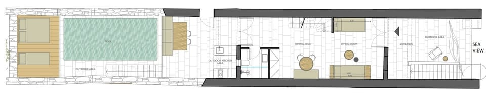 Two bedroom maisonette with semi-private Pool | Floor plan