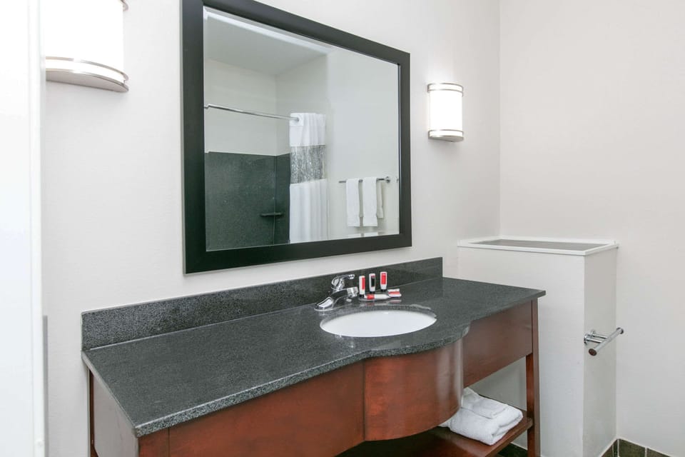 Free toiletries, hair dryer, towels