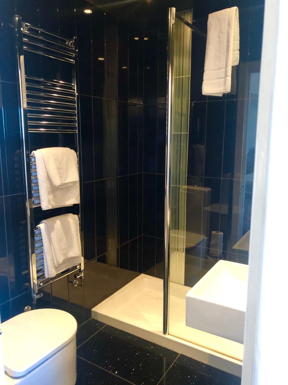 Jetted tub, free toiletries, hair dryer, towels