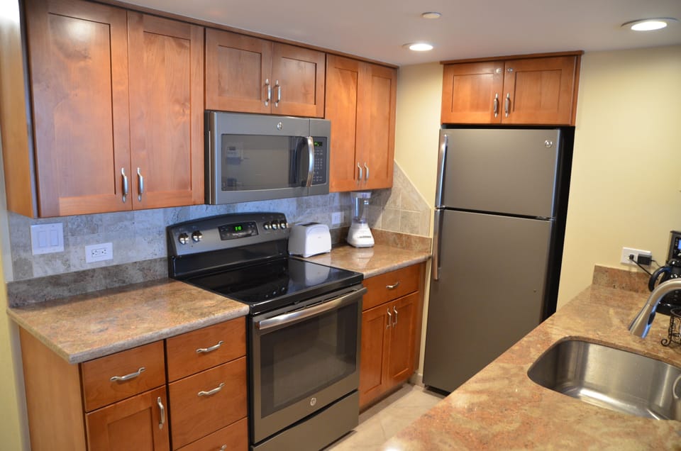 Studio | Private kitchen | Fridge, microwave, oven, coffee/tea maker
