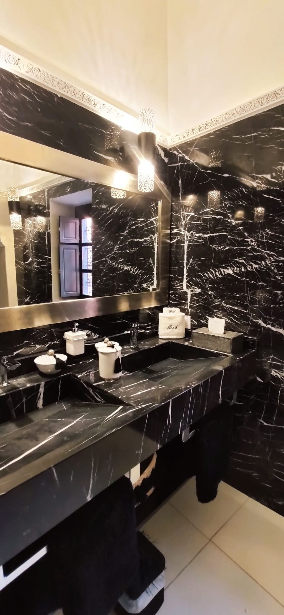 Luxury Suite, Patio (L'AZIZA) | Bathroom | Shower, hair dryer, towels