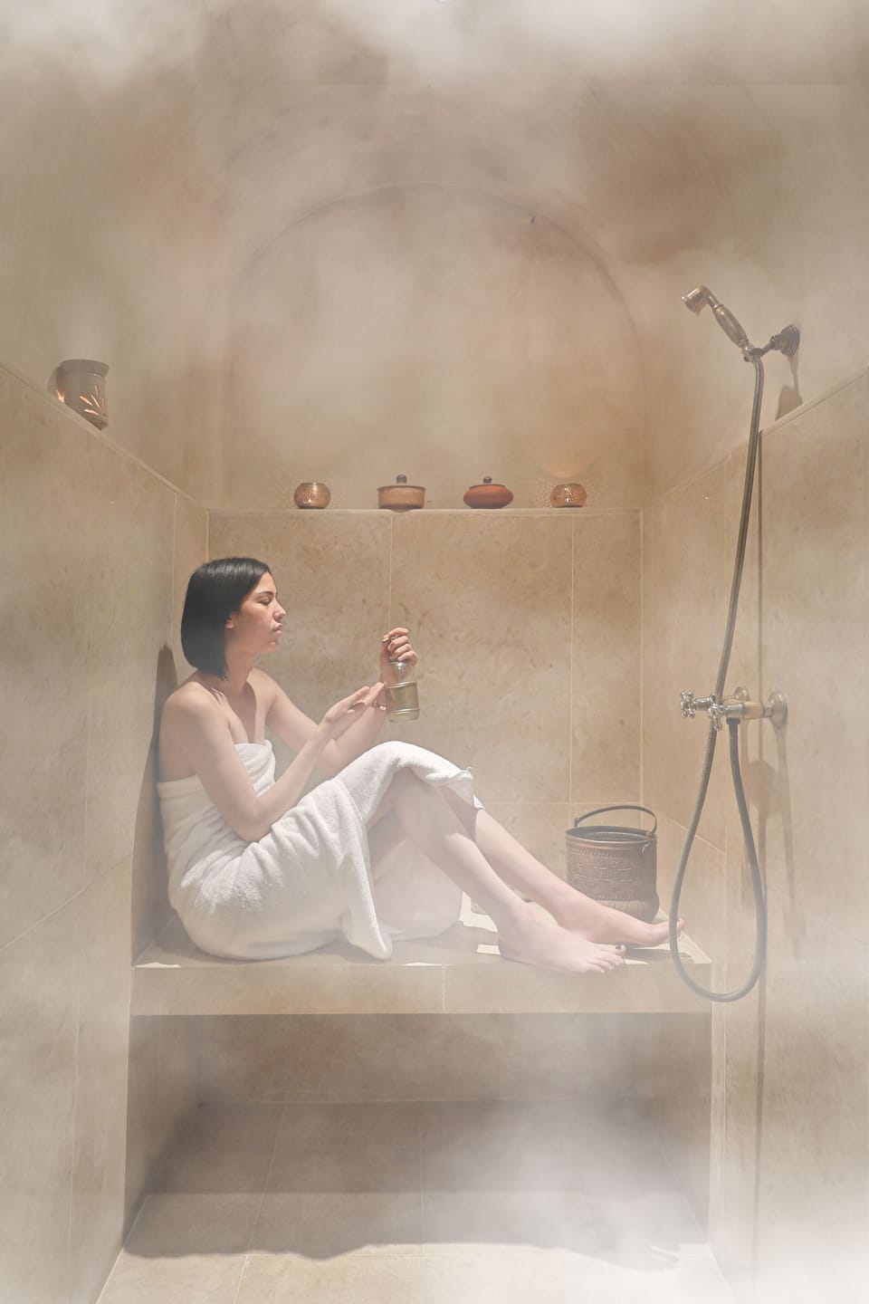 Couples treatment rooms, Turkish bath, body treatments, body wraps