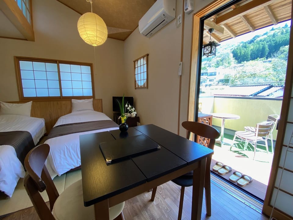 Japanese Style Twin bed Room 2F Annex Building - Yufudake View (with shower room), Non Smoking | In-room safe, desk, laptop workspace, individually decorated