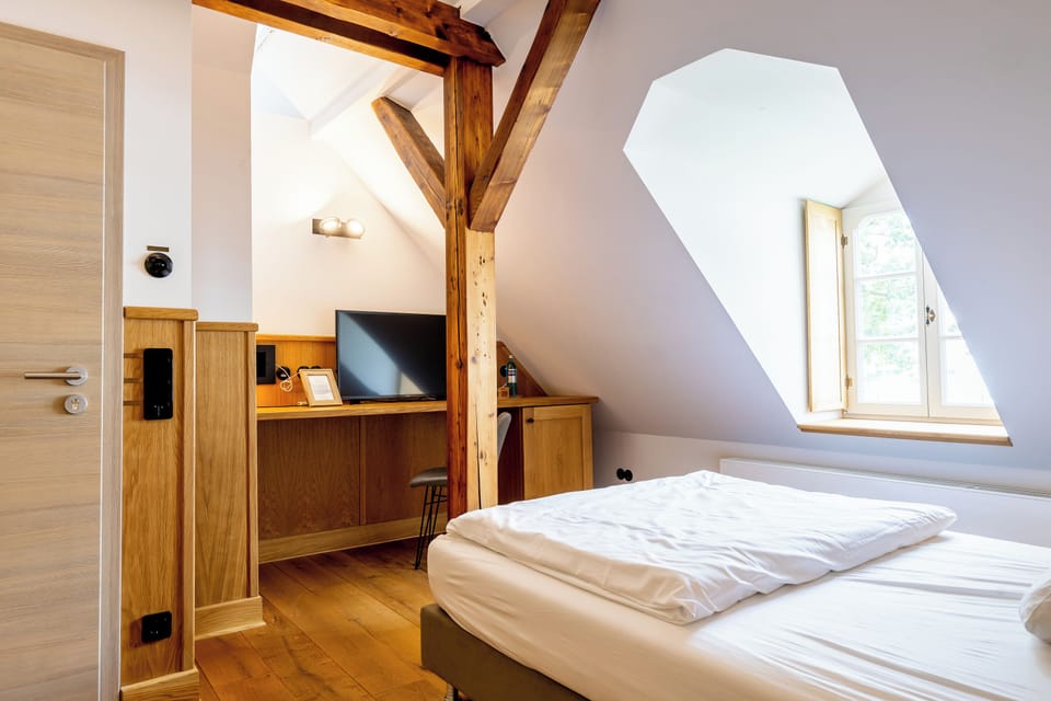 Comfort Single Room (Mansard) | Hypo-allergenic bedding, minibar, in-room safe, individually decorated