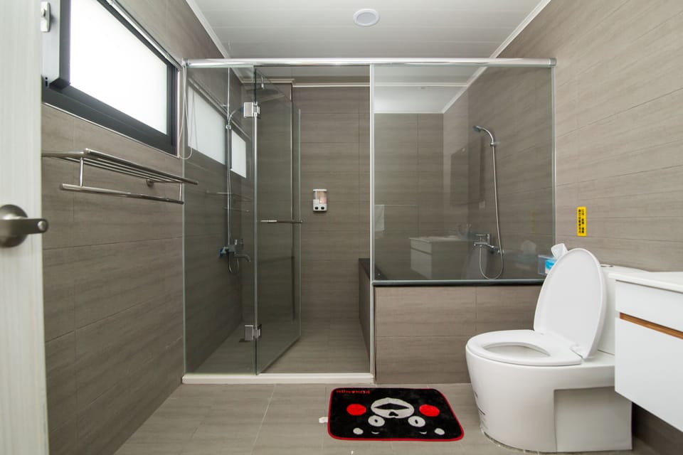 Family Quadruple Room, Multiple Beds, Balcony | Bathroom | Free toiletries, hair dryer, slippers, bidet