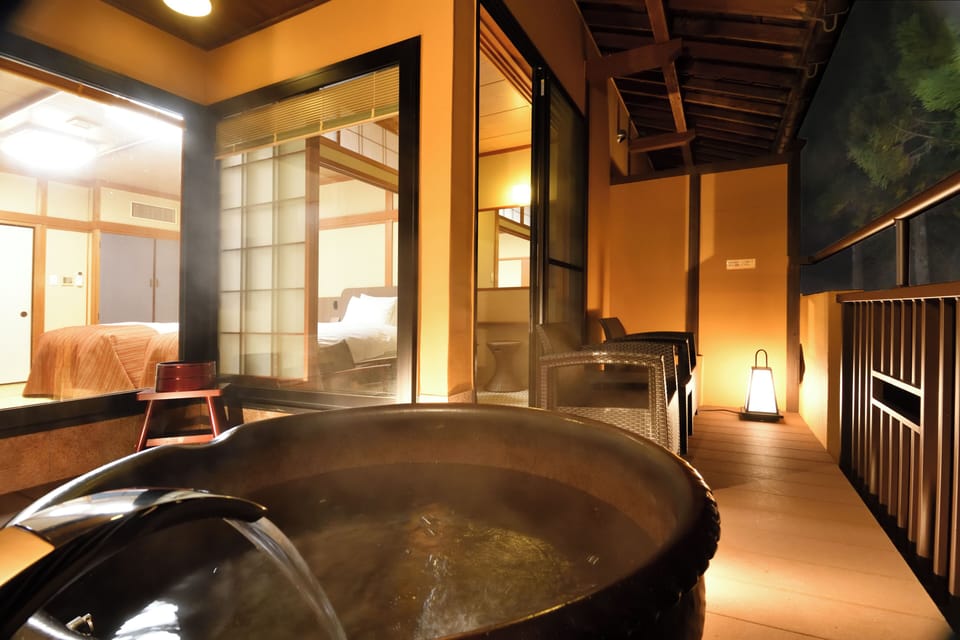 [Sora] Japanese Style Twin Bed Room Non Smoking with Private Open-Air Bath, Nagiwagyu Kaiseki Plan | Minibar, in-room safe, soundproofing, WiFi (free)