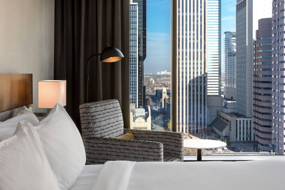 Premium bedding, down comforters, in-room safe, desk