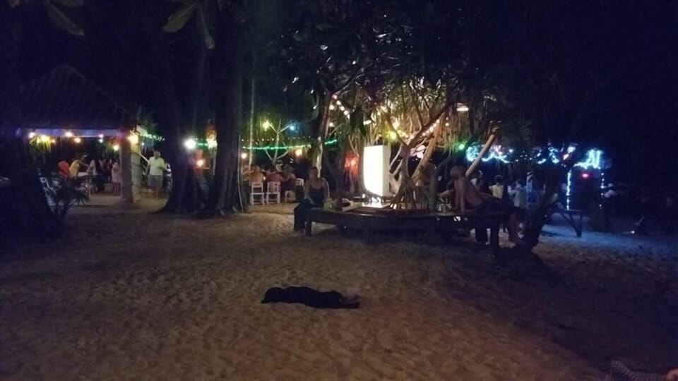 Outdoor banquet area