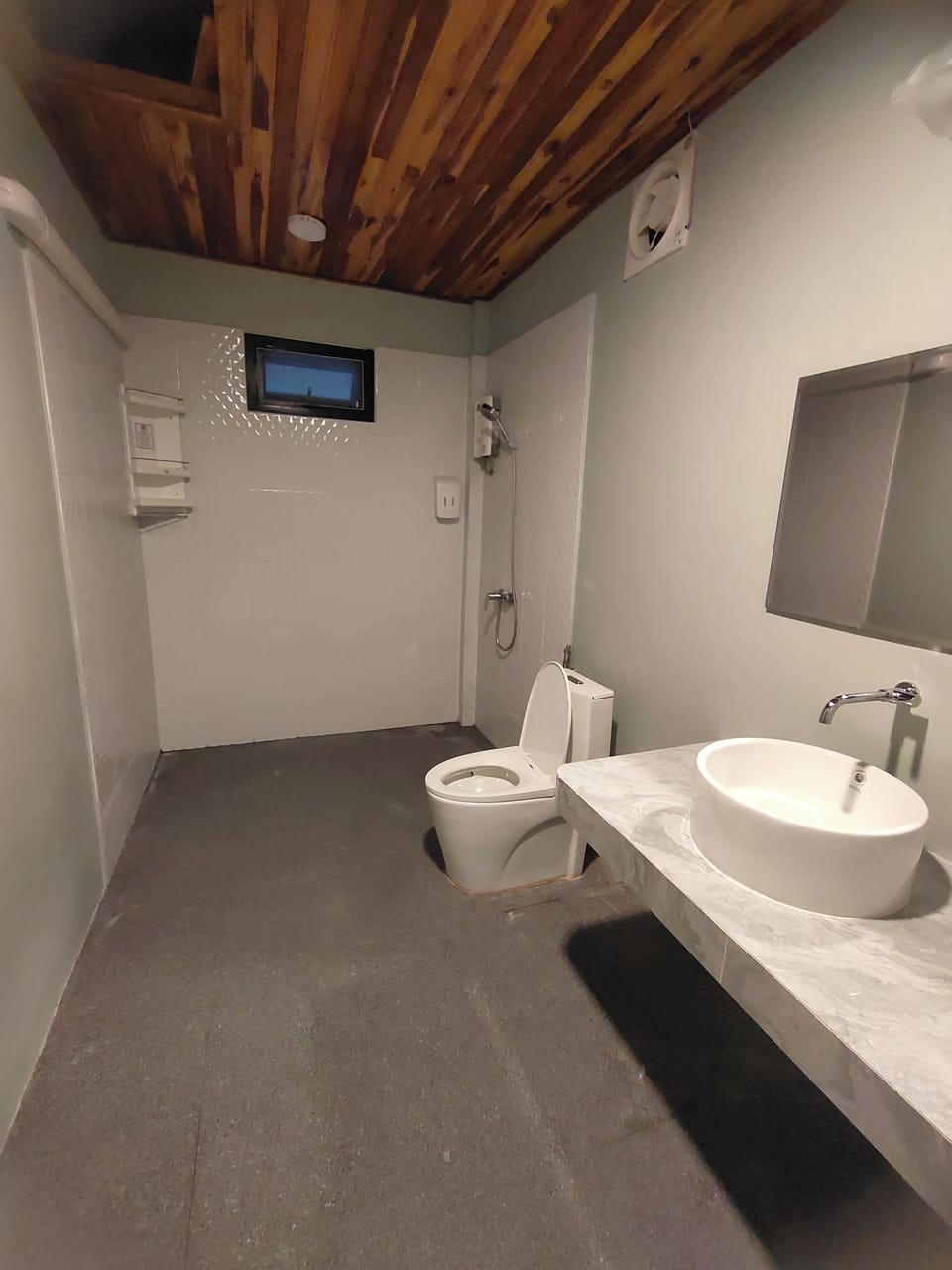 Comfort Triple Room, Refrigerator, Garden Area | Bathroom | Shower, hair dryer (on request), towels, soap