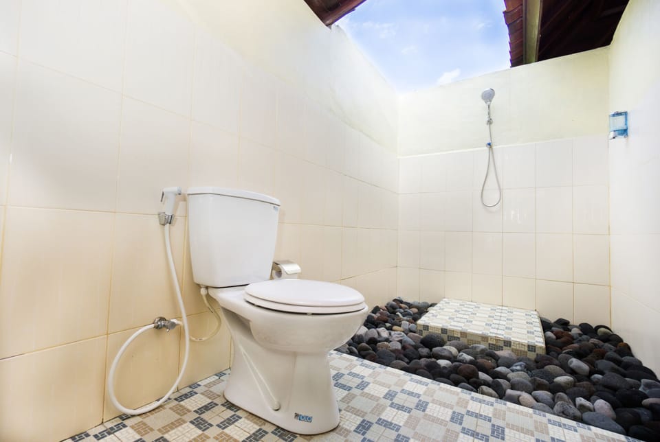 Basic Twin Room, Garden View | Bathroom | Shower, free toiletries, towels