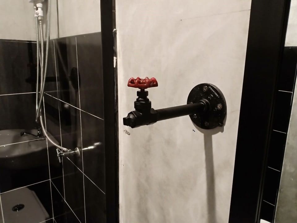 Shower, free toiletries, towels