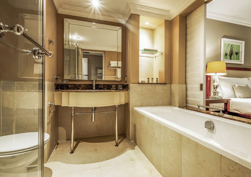 Superior Room | Bathroom | Separate tub and shower, hair dryer, towels, soap