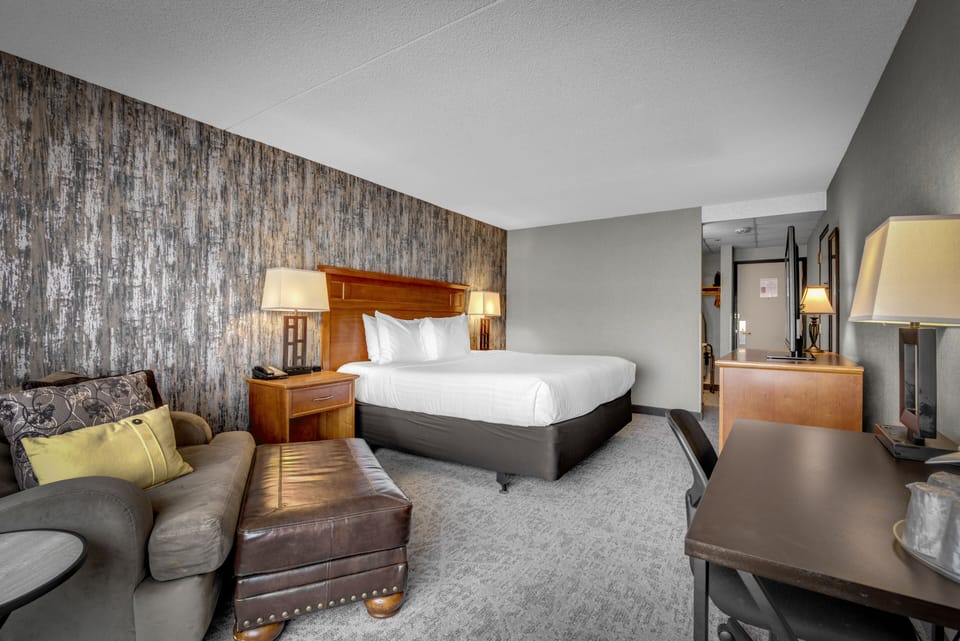 Deluxe Room, 1 King Bed (No Pets) | Premium bedding, desk, blackout drapes, iron/ironing board