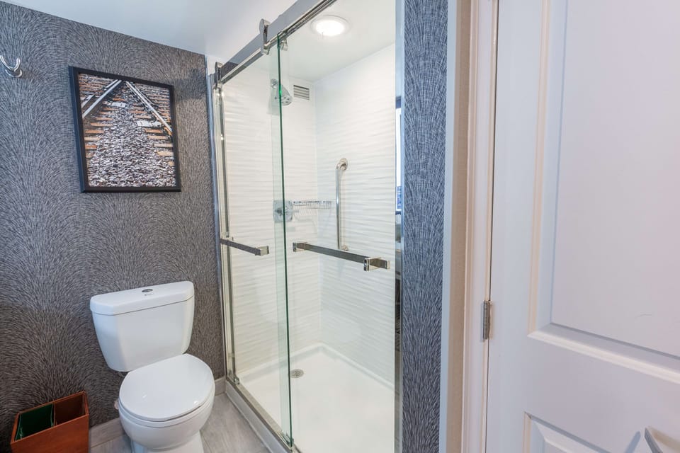 Free toiletries, hair dryer, towels, soap