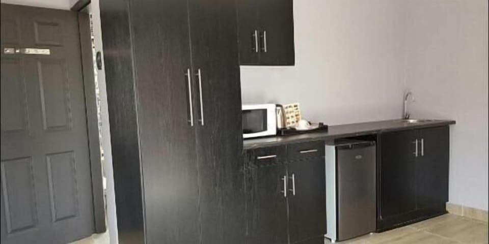 Fridge, microwave, electric kettle