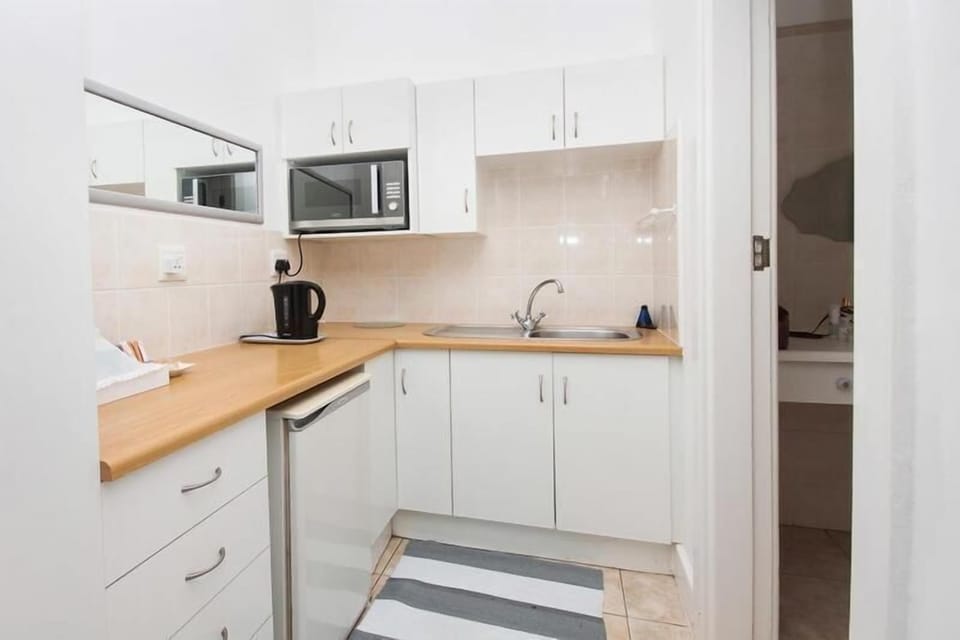 Fridge, microwave, coffee/tea maker