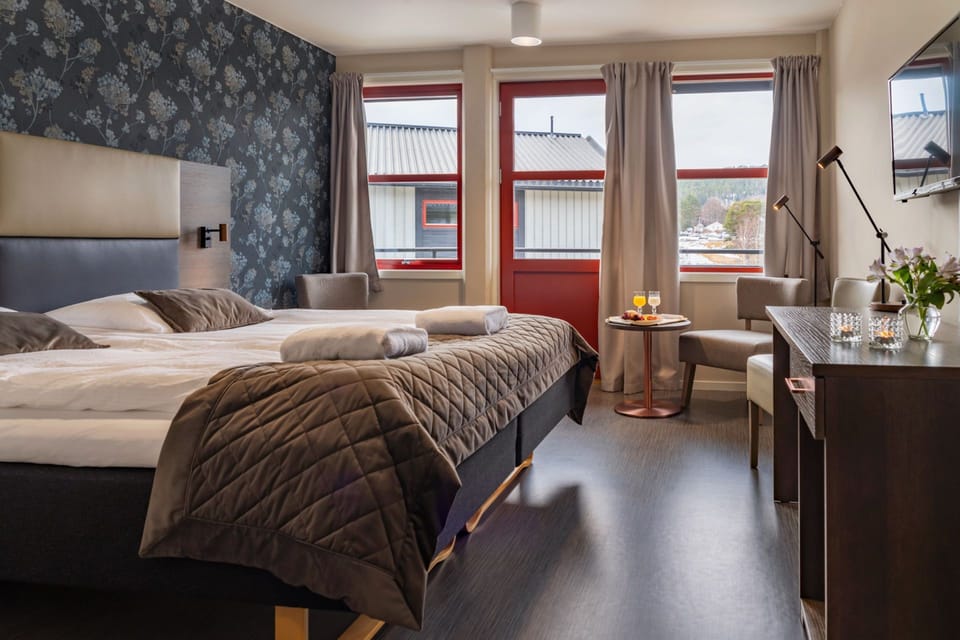 Double Room | Pillowtop beds, desk, blackout drapes, soundproofing