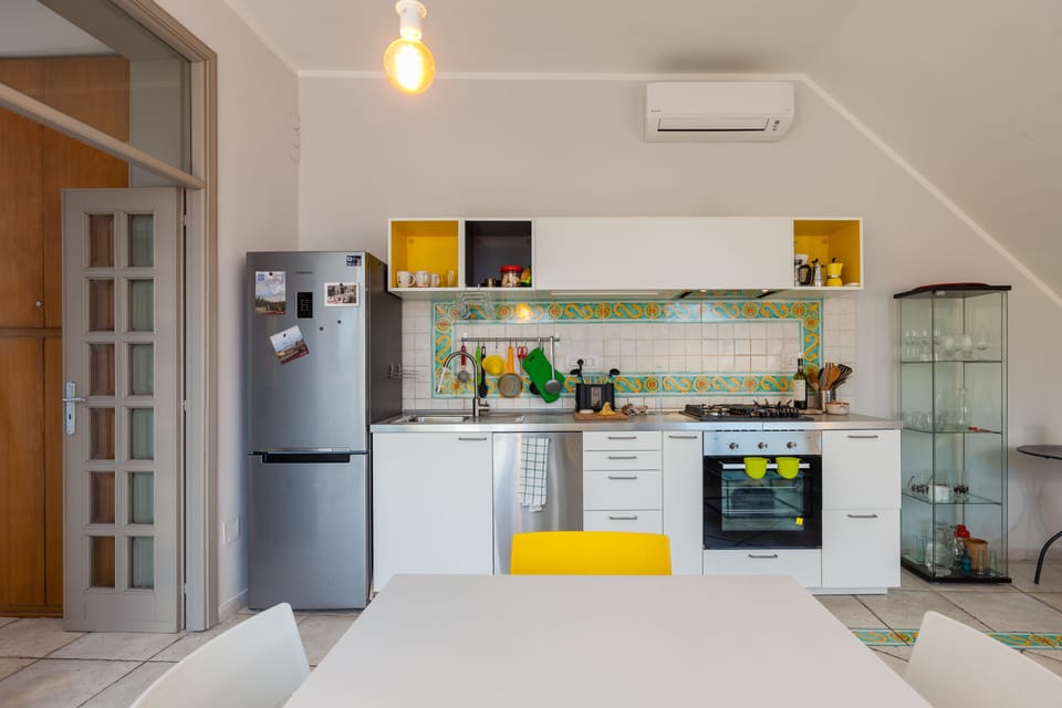 Panoramic Apartment, 2 Bedrooms, Sea View | Private kitchen | Full-size fridge, oven, stovetop, dishwasher