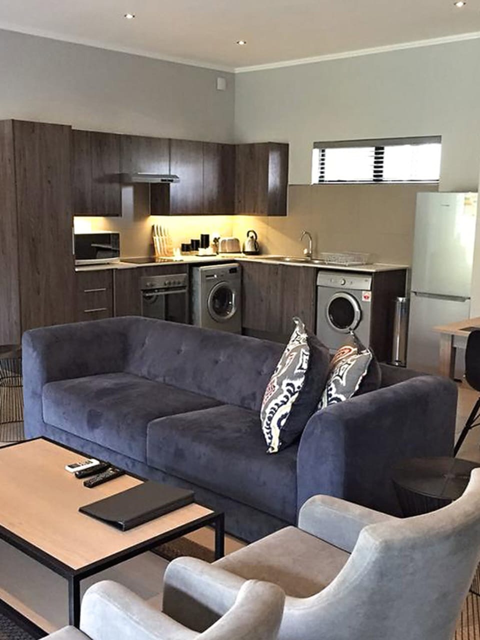 Two Bedroom Apartment | Living room | 40-inch flat-screen TV with satellite channels, LED TV
